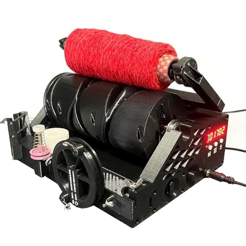 Elektrischer Garnspinner for den Schreibtisch, automatische Garnwickelmaschine mit Längenrechner, Garnwickler for Strickwolle, elektrisches Spinnrad, einstellbare Geschwindigkeit for Weben(Black) von Generisch