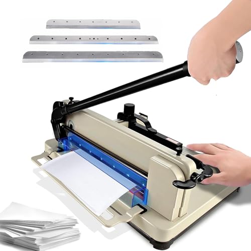 Elektrischer Guillotine Papierschneider mit Sicherheitsschutz, 3 Ersatzklingen, für Büro, Zuhause, Schule Elektrischer Guillotine Papierschneider mit Sicherheitsschutz, 3 Ersatzklingen, für Büro, Zuhause, Schule von Generisch