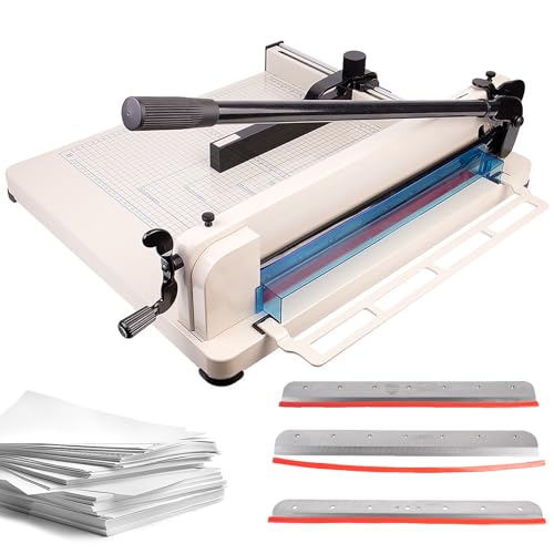 Elektrischer Guillotine Papierschneider mit Sicherheitsschutz, industrieller A3-Trimmer, inklusive Ersatzklingen für Büro, Zuhause, Schule Elektrischer Guillotine Papierschneider mit Sicherheitsschutz, industrieller A3-Trimmer, inklusive Ersatzklingen für Büro, Zuhause, Schule von Generisch