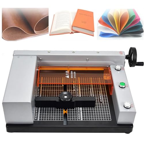 Elektrischer Papierschneider, robuste Schreibtisch- und industrielle Schneidemaschine mit Präzisionsrasterlinien zum Schneiden von Papier und Leder von Generisch