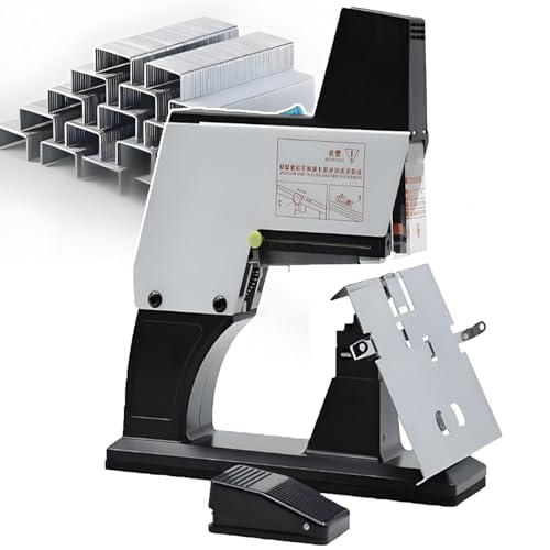 Elektrischer Sattelhefter, Doppelkopf, 44 cm Werkbank + Fußpedal, 9-Gang-Steuerung, Auto-Sicherheit, Booklet-Ordner für Heftklammern 23/6, 23/8, 24/6, 24/8 Elektrischer Sattelhefter, Doppelkopf, 44 cm Werkbank + Fußpedal, 9-Gang-Steuerung, Auto-Sicherheit, Booklet-Ordner für Heftklammern 23/6, 23/8, 24/6, 24/8 von Generisch