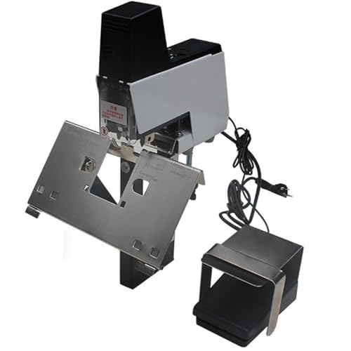 Elektrischer Sattelhefter, automatischer Pedalhefter für Flach- und Sattelbindung, einstellbare Dicke, bindet 2-50 Blatt, Tiefe bis 100 mm, 1-9 Intensitätsstufen von Generisch
