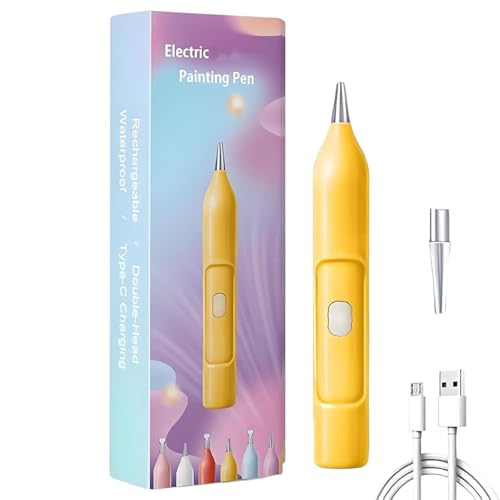 Elektrischer Strass Kunst Malstift - Wiederaufladbarer Rhinestone Punktierstift Elektrisch - Automatisches Bastelzubehör Für Kindergarten Und Zuhause von Generisch