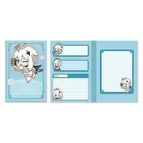 Emergency Food Mini-Paimon Cute Chibi Guide Girl Haftnotizen Set – 4 Designs, je 30 Blatt, Anime-inspirierter Notizblock, Geschenk für Fans (12 × 8 cm) von Generisch