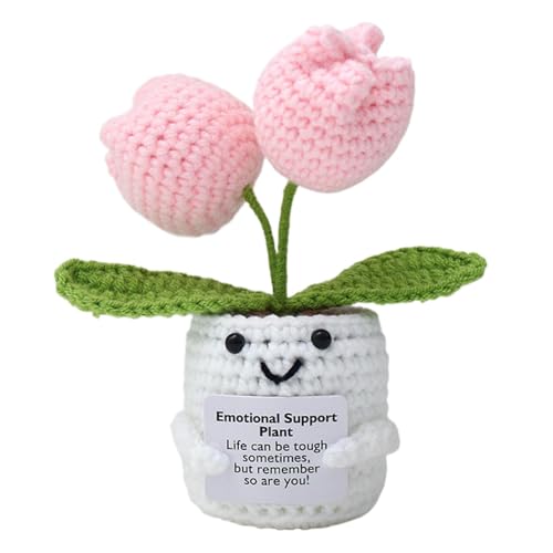 Emotionale Unterstützung Häkelpflanzenblume, emotionaler Stützpflanzentopf, Tragbare positive gestrickte Puppe, Emotionale Unterstützung handgefertigter Häkelblume, geeignet für Zuhause, Schreibtisch, Emotionale Unterstützung Häkelpflanzenblume, emotionaler Stützpflanzentopf, Tragbare positive gestrickte Puppe, Emotionale Unterstützung handgefertigter Häkelblume, geeignet für Zuhause, Schreibtisch, von Generisch