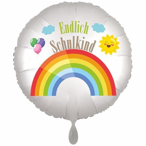 Endlich Schulkind. Folienballon Rund, 45cm ohne Helium. von Generisch