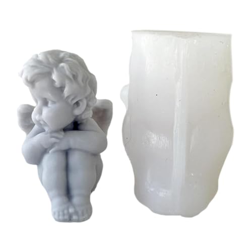 Engel Kerzenform - Silikonseife, 3D -Wachsformen | Duft Kerzen, die Schimmel machen, Schokoladenkuchen Formen Silikon, dekorative Backformen für Urlaubsgeschenke, Kunsthandwerk und Zuhause verwendet von Generisch
