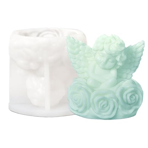 Engelskerzen-Formen – Antihaft-Silikonguss, 3D-Engel-Form-Set, flexible Kerzen, Seife, Gipsform zum Basteln, künstlerische Harzfiguren, Kerzenherstellung zu Hause, Geschenk-Bastelprojekte von Generisch
