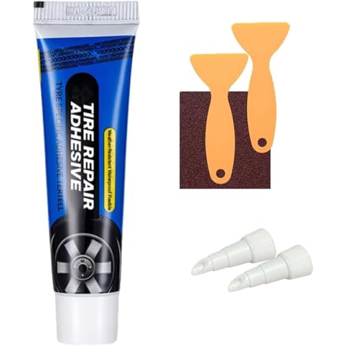 Enthusiastip/Cherishty Wetterbeständiger, wasserdichter, flexibler Reifenreparaturkleber, 60 ml Reifenreparaturkleber-Set, multifunktionales, wasserdichtes Reparaturkleber-Set mit Werkzeug (1PCS) von Generisch