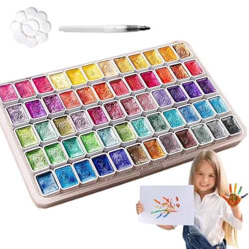 Epoxidharz Farbpigmente - Schimmerperlen-Pigment - 60 Farben Schimmer Mineral Pigment Set Tragbare Mischpalette für Kunst Einsteiger Dekoration & Nageldesign von Generisch