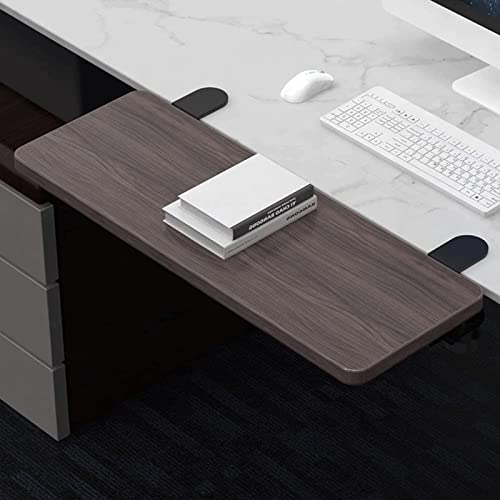 Ergonomische, erweiterbare Schreibtischablage mit Tastaturklemme, Armlehne, Computer-Ellenbogenstütze, Tastaturverlängerung, Weiß, 55 x 24 cm (Mahagoni 55 x 24 cm) von Generisch