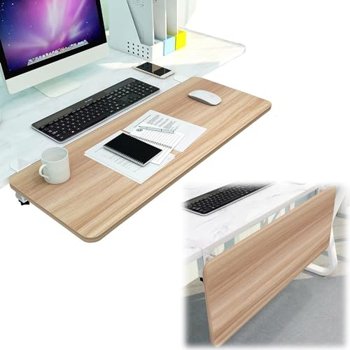 Ergonomische, faltbare Tastaturablage mit ausziehbarer Armlehne, platzsparende Klemme auf Schreibtischablage, Walnussholz-Finish, 75 x 25 cm, für Home Office Ergonomische, faltbare Tastaturablage mit ausziehbarer Armlehne, platzsparende Klemme auf Schreibtischablage, Walnussholz-Finish, 75 x 25 cm, für Home Office von Generisch