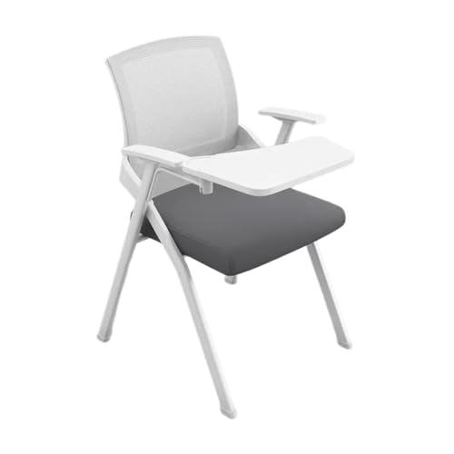 Ergonomische Klappstühle für Wartezimmer, Netzstoff, mit Tablet-Arm, stapelbar, für Büro, Konferenz, Sitzgelegenheit, grau, für Gäste und Meetings mit befestigtem Schreibtisch Ergonomische Klappstühle für Wartezimmer, Netzstoff, mit Tablet-Arm, stapelbar, für Büro, Konferenz, Sitzgelegenheit, grau, für Gäste und Meetings mit befestigtem Schreibtisch von Generisch