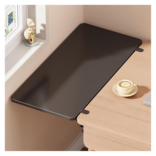 Ergonomische Schreibtischverlängerung, ohne Bohren, faltbar, schwebender Tisch, Schreibtischablage für Armlehne, Computer-Schreibtischverlängerung (schwarz, 70 x 20 cm) von Generisch