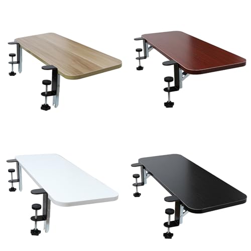 Ergonomische erweiterbare Schreibtischablage mit Klemme, platzsparende Tastaturplattform, ohne Bohren, faltbare Stützen, Teak-Finish, 80 x 25 cm, perfekt für Home Office Ergonomische erweiterbare Schreibtischablage mit Klemme, platzsparende Tastaturplattform, ohne Bohren, faltbare Stützen, Teak-Finish, 80 x 25 cm, perfekt für Home Office von Generisch