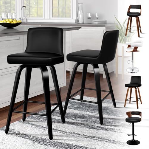 Ergonomischer Bürostuhl aus Netzstoff, bequeme Stühle für Zuhause und Küche, Set aus 2 dick gepolsterten Barhockern mit Rückenlehne und Fußstütze für Essen und Entspannung Ergonomischer Bürostuhl aus Netzstoff, bequeme Stühle für Zuhause und Küche, Set aus 2 dick gepolsterten Barhockern mit Rückenlehne und Fußstütze für Essen und Entspannung von Generisch