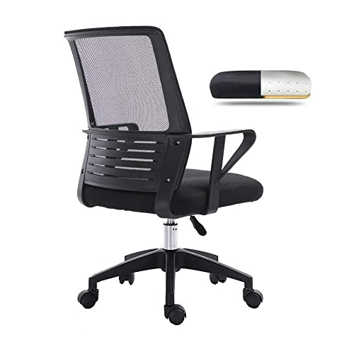 Ergonomischer Bürostuhl aus Netzstoff, verstellbarer Drehstuhl für Zuhause und Büro, unterstützt bis zu 200 kg, bequemes schwarzes Netzrückendesign Ergonomischer Bürostuhl aus Netzstoff, verstellbarer Drehstuhl für Zuhause und Büro, unterstützt bis zu 200 kg, bequemes schwarzes Netzrückendesign von Generisch
