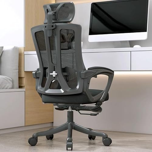 Ergonomischer Bürostuhl aus Netzstoff mit Fußstütze - Höhenverstellbarer Schreibtischstuhl für Zuhause, Büro & Gaming - Bequemer Chefsessel Computerstuhl Ergonomischer Bürostuhl aus Netzstoff mit Fußstütze - Höhenverstellbarer Schreibtischstuhl für Zuhause, Büro & Gaming - Bequemer Chefsessel Computerstuhl von Generisch