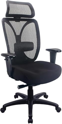 Ergonomischer Bürostuhl aus Netzstoff mit Lendenwirbelstütze, verstellbare Höhe und Armlehnen, atmungsaktiver Drehstuhl für bequemes Arbeiten Ergonomischer Bürostuhl aus Netzstoff mit Lendenwirbelstütze, verstellbare Höhe und Armlehnen, atmungsaktiver Drehstuhl für bequemes Arbeiten von Generisch