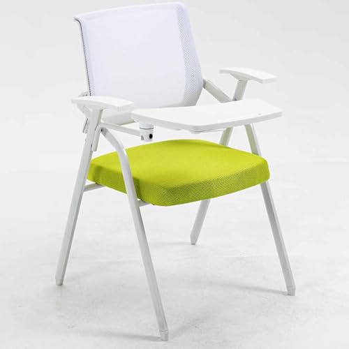 Ergonomischer Bürostuhl aus Netzstoff mit befestigtem Schreibtisch, faltbares Design für bequemes Sitzen in Büro, Schule, Konferenz und Trainingsräumen von Generisch