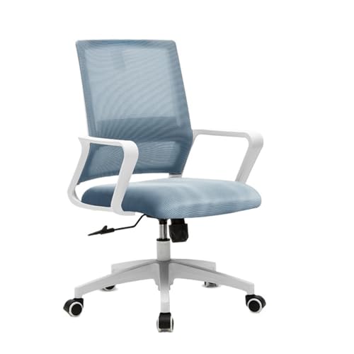 Ergonomischer Bürostuhl mit hoher Rückenlehne, Netzstoff, verstellbar, drehbar, mit Lendenwirbelstütze, für Zuhause, Arbeitszimmer, Wohnheim, bequemes Sitzen für Studenten und Erwachsene, Blau Ergonomischer Bürostuhl mit hoher Rückenlehne, Netzstoff, verstellbar, drehbar, mit Lendenwirbelstütze, für Zuhause, Arbeitszimmer, Wohnheim, bequemes Sitzen für Studenten und Erwachsene, Blau von Generisch