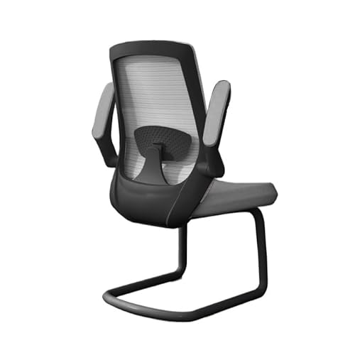 Ergonomischer Gaming-Stuhl mit verstellbaren Armlehnen, hohe Rückenlehne, Netzstoff, Schreibtischstuhl für Erwachsene, Metallbasis, bequeme Unterstützung für Heimbüro (Grau) von Generisch