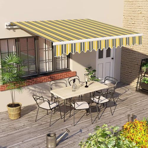 Ersatzgewebe für Outdoor-Markise, UV-beständig & wasserdicht, passend für 4 x 2 m einziehbare Gartenüberdachung (Rahmen nicht im Lieferumfang enthalten) – langlebige & wetterfeste Abdeckung von Generisch