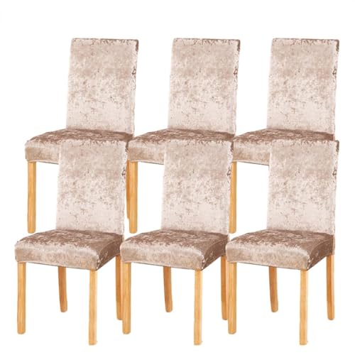 Esszimmerstuhlbezüge aus Pannesamt, dehnbar, waschbar, superweich, Schonbezüge für Hochzeit und Party, Dekoration, abnehmbare Sitzbezüge für Zuhause, Esszimmer (Rosa, Größe: 8) von Generisch
