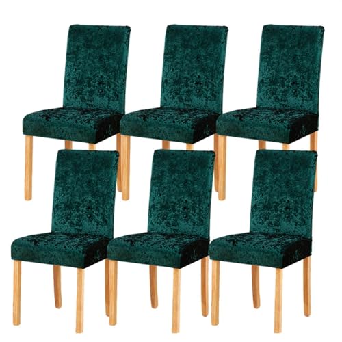 Esszimmerstuhlhussen aus Pannesamt, dehnbar, abnehmbar und waschbar, superweich, Sitzschoner für Hochzeiten, Partys, Esszimmer-Dekor (Größe: 8) von Generisch