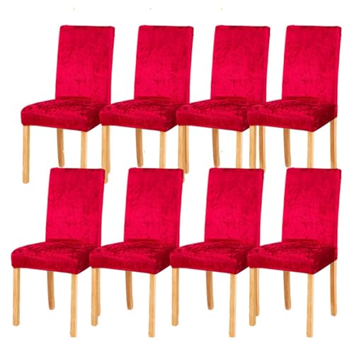 Esszimmerstuhlhussen aus Pannesamt, dehnbar, superweich, abnehmbar und waschbar, für Hochzeit, Party und Heimdekoration, Rosa, 8 Stück Esszimmerstuhlhussen aus Pannesamt, dehnbar, superweich, abnehmbar und waschbar, für Hochzeit, Party und Heimdekoration, Rosa, 8 Stück von Generisch
