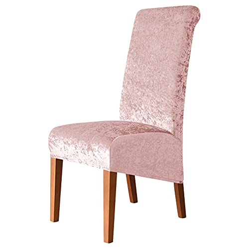 Esszimmerstuhlhussen aus Pannesamt, elastische Schonbezüge für Hochzeiten, waschbar, Stretch-Sitzschoner, dekorative Bezüge für Esszimmer, Rosa, 6 Stück Esszimmerstuhlhussen aus Pannesamt, elastische Schonbezüge für Hochzeiten, waschbar, Stretch-Sitzschoner, dekorative Bezüge für Esszimmer, Rosa, 6 Stück von Generisch