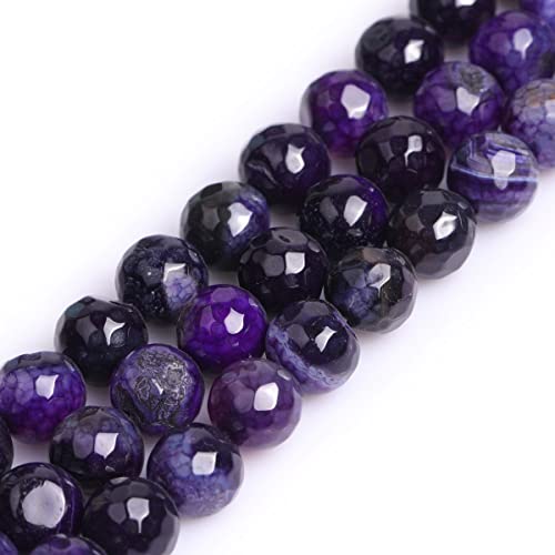 Eu9-k10621 runde Perlen aus rundem Achat, facettierter Naturstein, Halbedelstein, lose Perlen für Schmuckherstellung, 38,1 cm, Perlenstrang, DIY, Handarbeit, Bastelbedarf, 10 mm von Generisch