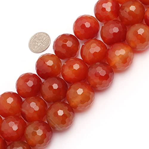 Eu9-k10628 Roter Karneol-Achat, facettierter Naturstein, runde Perlen, Halbedelstein, lose Perlen für Schmuckherstellung, 38,1 cm, Perlenstrang, DIY, Handarbeit, Bastelbedarf, 20 mm Eu9-k10628 Roter Karneol-Achat, facettierter Naturstein, runde Perlen, Halbedelstein, lose Perlen für Schmuckherstellung, 38,1 cm, Perlenstrang, DIY, Handarbeit, Bastelbedarf, 20 mm von Generisch