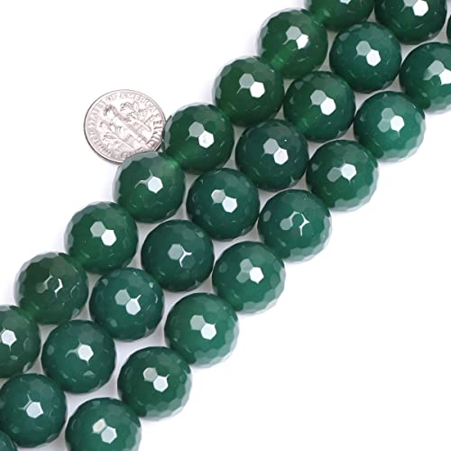Eu9-k10713 runde Perlen aus grünem Achat, facettiert, Naturstein, Halbedelstein, lose Perlen für Schmuckherstellung, 38,1 cm, Perlenstrang, DIY, Handarbeitsbedarf, 16 mm Eu9-k10713 runde Perlen aus grünem Achat, facettiert, Naturstein, Halbedelstein, lose Perlen für Schmuckherstellung, 38,1 cm, Perlenstrang, DIY, Handarbeitsbedarf, 16 mm von Generisch