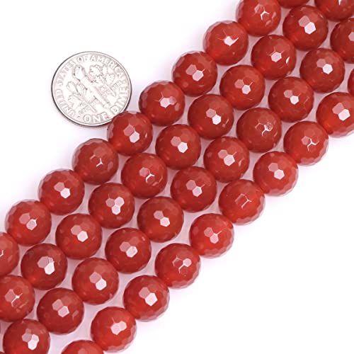 Eu9-k10729 runde Perlen aus rotem Achat, facettiert, Naturstein, Halbedelstein, lose Perlen für Schmuckherstellung, 38,1 cm, Perlenstrang, DIY, Handarbeitsbedarf, 6 mm Eu9-k10729 runde Perlen aus rotem Achat, facettiert, Naturstein, Halbedelstein, lose Perlen für Schmuckherstellung, 38,1 cm, Perlenstrang, DIY, Handarbeitsbedarf, 6 mm von Generisch