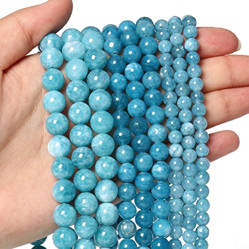 Eu9-k10763 Natursteinperlen, 6 mm, blaue Chalcedon-Perlen, Kristall-Edelstein für Schmuckherstellung, DIY-Armband, Halskette, 60 Stück Eu9-k10763 Natursteinperlen, 6 mm, blaue Chalcedon-Perlen, Kristall-Edelstein für Schmuckherstellung, DIY-Armband, Halskette, 60 Stück von Generisch