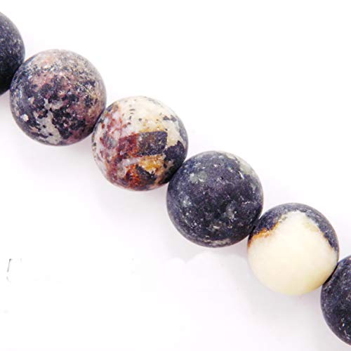 Eu9-k9493 matte Edelsteinperlen zur Schmuckherstellung, Verkauf pro Beutel, 5 Stränge innen, mattes schwarzes Türkis, 8 mm Eu9-k9493 matte Edelsteinperlen zur Schmuckherstellung, Verkauf pro Beutel, 5 Stränge innen, mattes schwarzes Türkis, 8 mm von Generisch