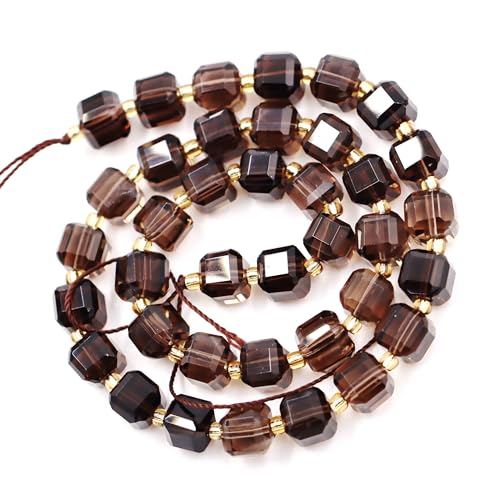 Eu9-k9629 Natürliche facettierte Steinperlen zur Schmuckherstellung, Verkauf pro Beutel, 5 Stränge innen, Würfel, Rauchquarz, 8 mm Eu9-k9629 Natürliche facettierte Steinperlen zur Schmuckherstellung, Verkauf pro Beutel, 5 Stränge innen, Würfel, Rauchquarz, 8 mm von Generisch