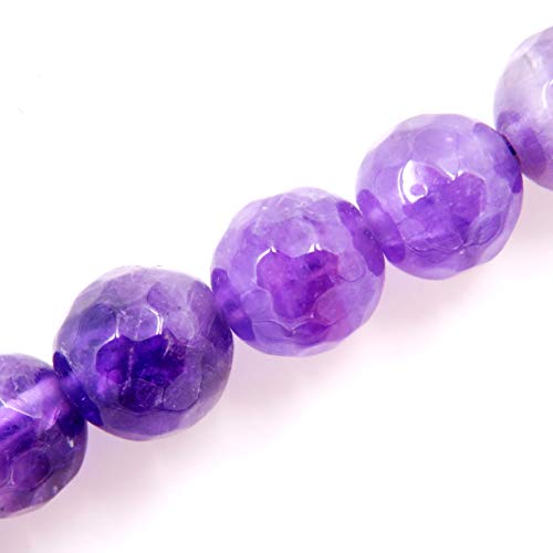 Eu9-k9896 facettierte Edelsteinperlen zur Schmuckherstellung, Verkauf pro Beutel, 5 Stränge innen (Amethyst, 6 mm) von Generisch