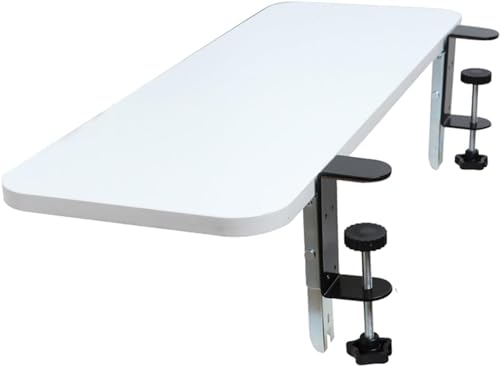 Extra breite Holztablett, Plattform, 65 cm - 80 cm, faltbar, 90 ° Tastaturverlängerung, Schreibtischablage für Heimbüro, Klemmtischstütze für Schreibtischregal von Generisch