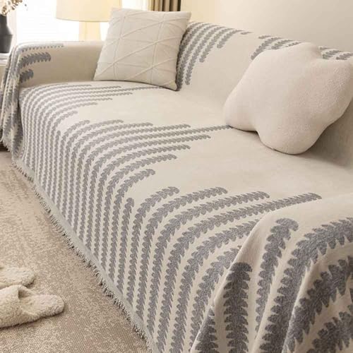 Extra großer rutschfester Hunde-Couchbezug, Chenille, waschbar, L-förmiger Sofaüberwurf, XXL-Möbelschutz, weicher Plüschstoff, 180 x 420 cm (#329) von Generisch