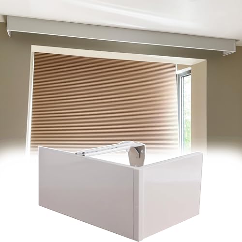 Extra langer Vorhang, Querbehang, Wand-/Deckenmontage, Volant für Rollos und Jalousien, stilvolle Dekoration, 4,5 m, einfache Installation, keine Spuren erforderlich von Generisch