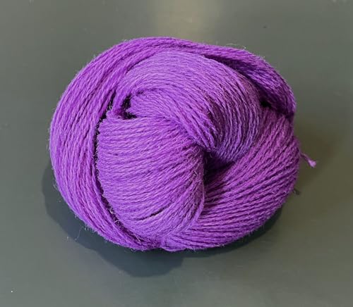 FEINE, WEICH, 100% SCHURWOLLE GARN, 50g - KNÄUEL, ca.450m/100g, HÖCHES QUALITET!!, NATUR PRODUKT!, SEHER WEICH!!, WIR ARBEITEN DIREKT MIT HERSTELLER! (LILA) von Generisch