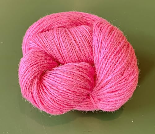 FEIN, WEICH, 100% SCHURWOLLE GARN, 50g - KNÄUEL, ca.450m/100g, HÖCHES QUALITET!!, NATUR PRODUKT!, SEHER WEICH!!, WIR ARBEITEN DIREKT MIT HERSTELLER! (ROSE) von Generisch