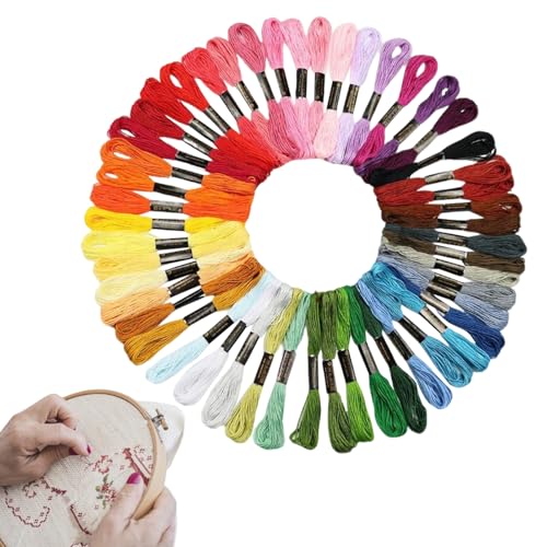 FLOSS Stickereifaden Set 447 Farben | Maschinenstich -Thread | Bunte Baumwollschnur | Dauerhafte Materialien | Multi-Farben | Für die Dekoration der Reparatur von Quiltprojekten Anfänger und Experten von Generisch