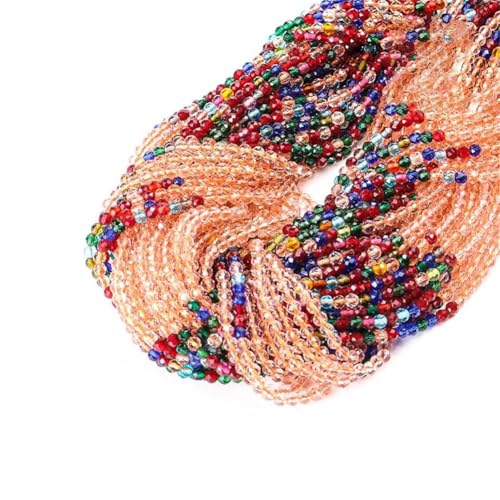 Facettierte Kristallglasperlen mit Farbverlauf, fuchsienfarben, für selbstgemachte Armbänder, Schmuckzubehör (10 Stränge/Los) von Generisch