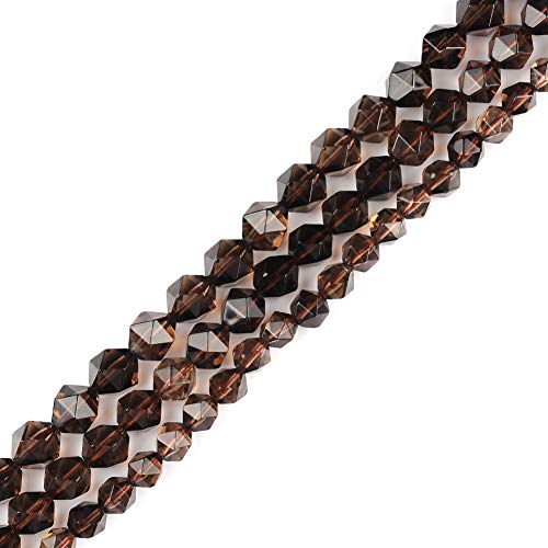 Facettierte Rauchquarz-Perlen, 12 mm, Naturstein, loser Strang für Schmuckherstellung Facettierte Rauchquarz-Perlen, 12 mm, Naturstein, loser Strang für Schmuckherstellung von Generisch
