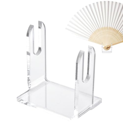 Fächer-Präsentationsständer, Fächer-Halter, Staffelei, Acrylregal, transparenter Aufbewahrungs-Organizer für Wohnzimmer, Shop, Ausstellung, Schreibtisch-Dekoration von Generisch