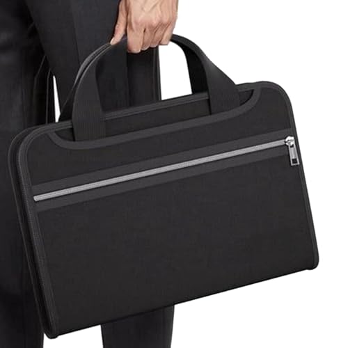 Fächermappe, Aufbewahrungstasche, Datei-Organizer, feuerfeste Ordner, wichtige Dokumente, feuersichere Tasche, mehrere Taschen mit Griff und Etiketten für Briefe im A4-Format von Generisch