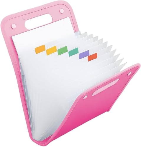 Fächermappe mit 13 Fächer, Zeugnismappe Mädchen Jungen,Aktenordner Fächermappe Mappe, Wichtige Dokumentenmappe, Ordnungsmappe Dokumententasche Mappe Organizer für Büro Hause Schule Dokumente (A) von Generisch